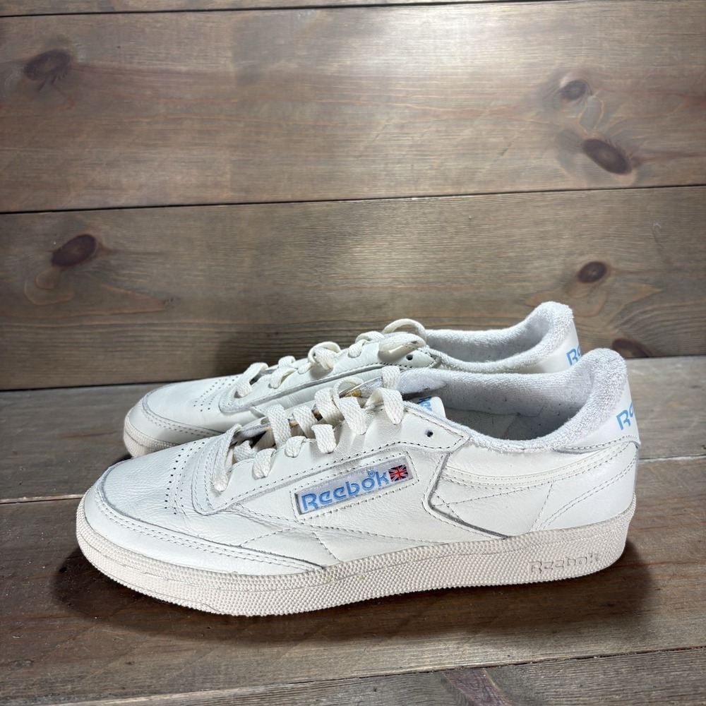 reebok club c 85 vintage womens size 7 shoes white leather walking sneakers